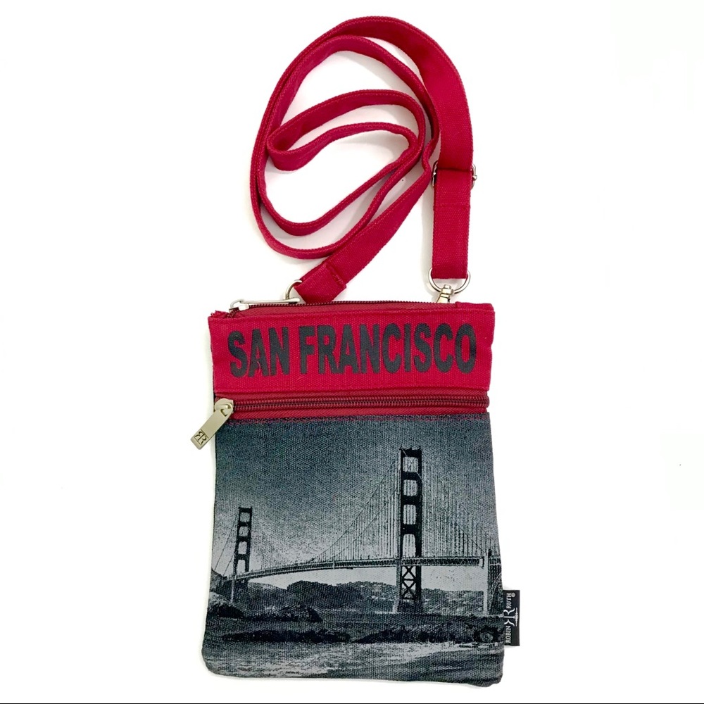 ROBIN RUTH San Francisco Crossbody BAG Red Black